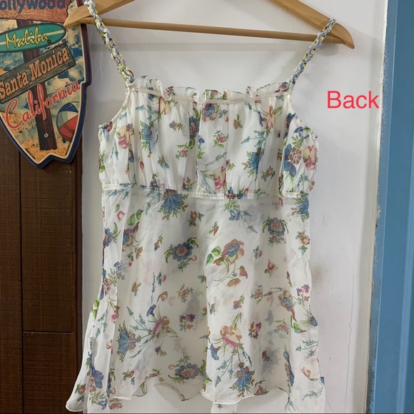 😍 Floral Print White Summer Top ✨ - Picture 5 of 12